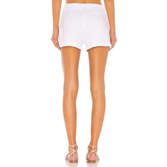 Enza Costa White French Terry Shorts - Picture 2 of 5